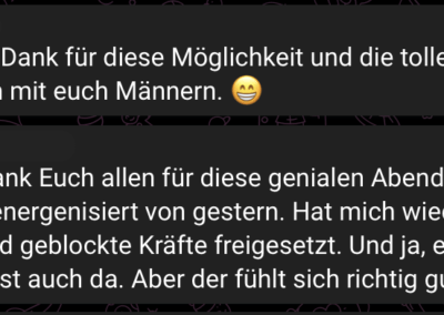 Nachrichten von Männern, die den Men's Club besucht haben in Zürich von Luca Aeschlimann.